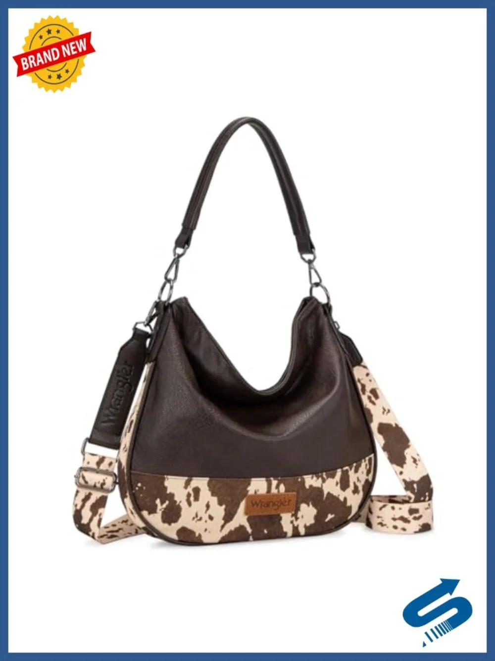 Hobo Bag Crossbody Shoulder Purse with Adjustable Strap Vegan Leather